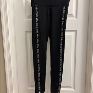PINK Victoria's Secret Black Logo Leggings